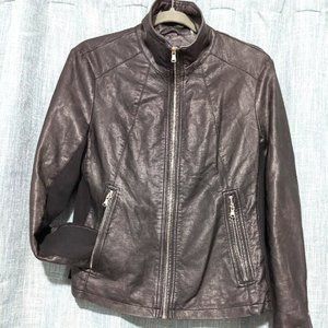 Kenneth Cole Reaction Black Faux Leather Jacket